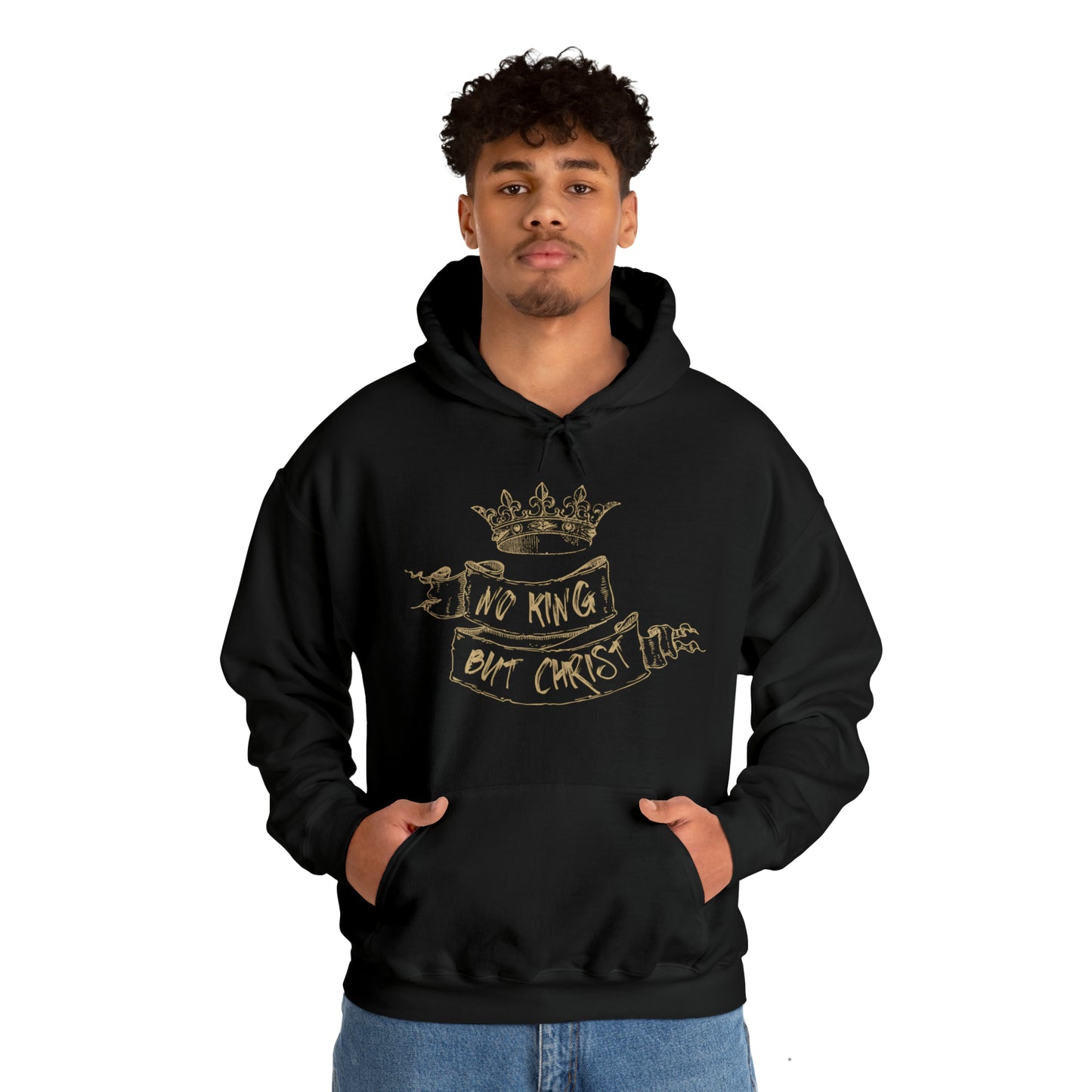 No King But Christ Scroll Hoodie