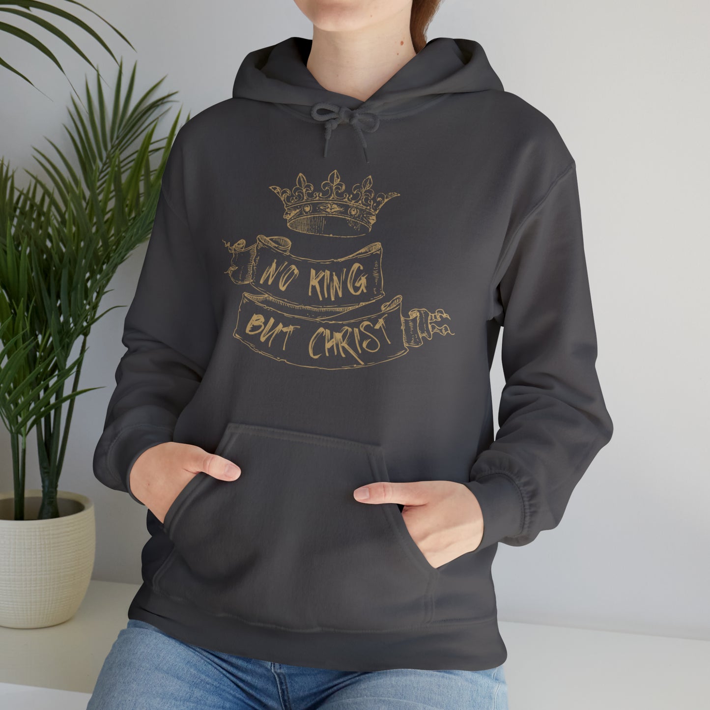 No King But Christ Scroll Hoodie